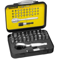 STANLEY Bit-Satz mit Mini-Umschaltknarre 1/4 32-teilig magnetisch - 1-13-904