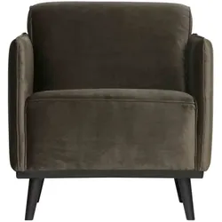 Sessel Statement Samt, modernes Design, waldgrün, gemütliche Polsterung, 4-Fuß-Gestell