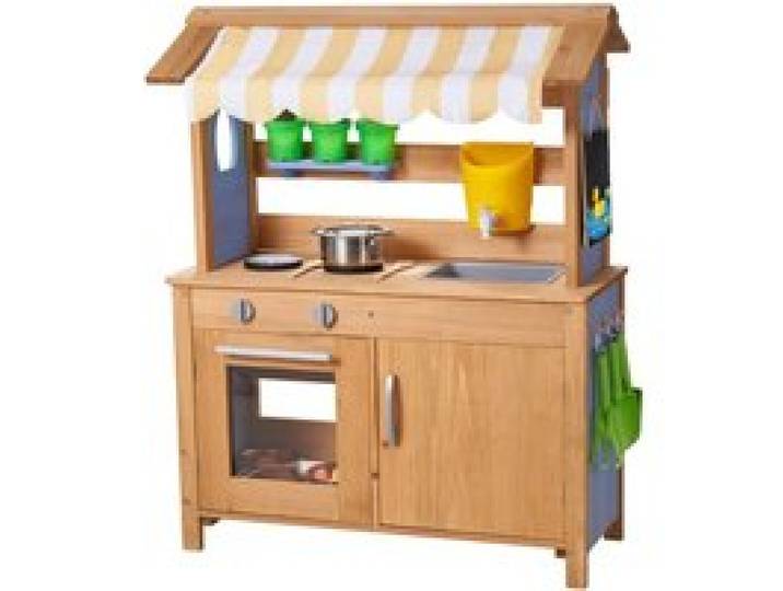 VEVOR Cuisine à Boue 79,5 cm Cuisine Patouille Extérieur Enfant pour Jouer avec Eau et Sable, en Bois avec Pots Plantation, Réservoir Eau, Cuillères, Évier, Auvent Pare-soleil, Casseroles, Accessoires