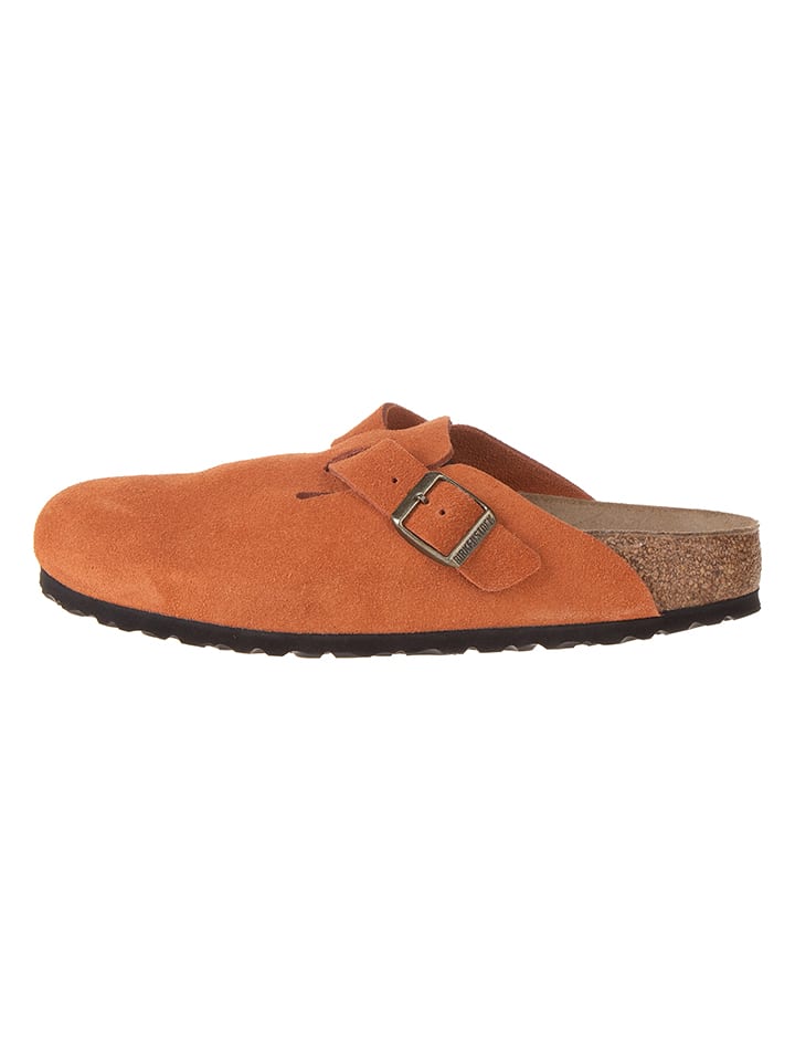 Birkenstock Leder-Clogs in Orange - 39