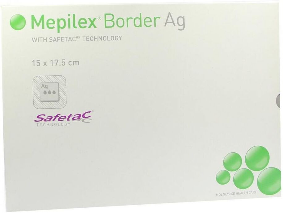 Mepilex Border Ag Schaumverb.15x17,5 cm steril 5stk
