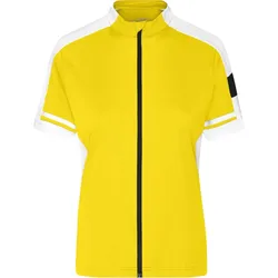 James & Nicholson Damen Rad Shirt mit Zip T-Shirt JN453 sun yellow XL