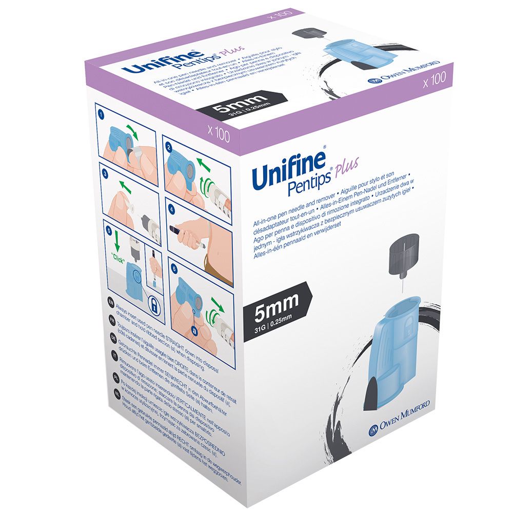 Unifine Pentips plus Kanüle 31 G 5 mm 100 St
