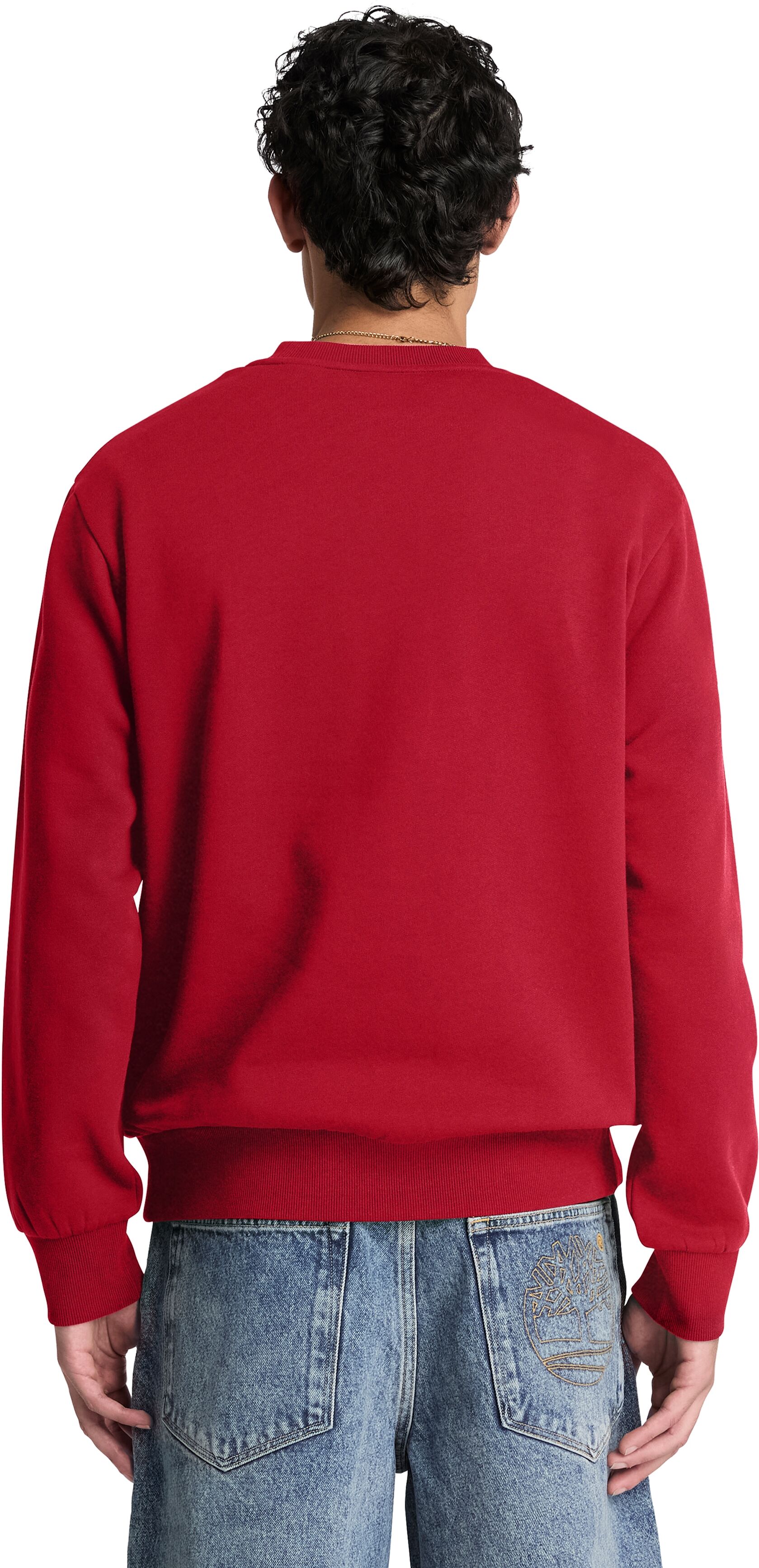 Sweatshirt TIMBERLAND "Silicon Badge BB Crew Sweatshirt", Herren, Gr. M, rot (rhythmic rot), Obermaterial: 80% Baumwolle, 20% Polyester, Sweatshirts Sweatshirt, aus Baumwolle und Polyester, erhältlich in den Grössen S bis XXXL rhythmic rot M