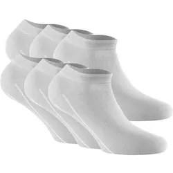 ROHNER Rohner Basic Unisex Sneaker Socken, 6er Pack - Bambus, Größe 35-38 in Weiß Weiß