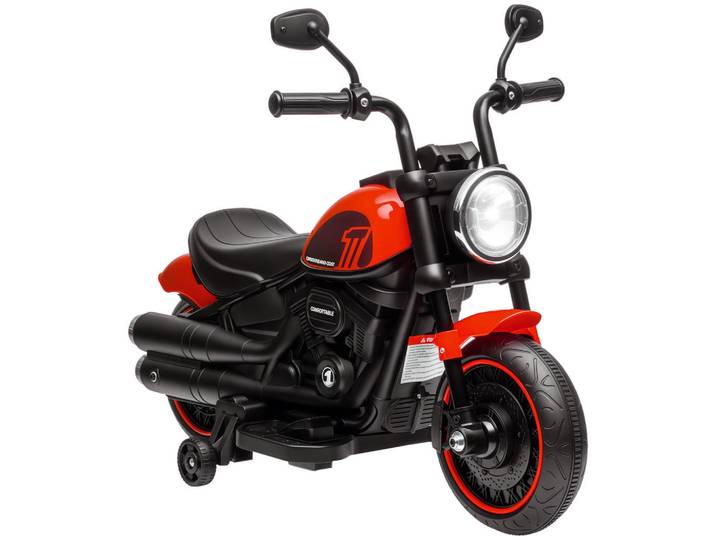 ComfortXL Elektro-Motorrad De-13140 LED-Scheinwerfer Rot, Kunststoff, 42x57x76 cm, Freizeit & Co, Gartenspielzeug, Kinder-Elektrofahrzeuge