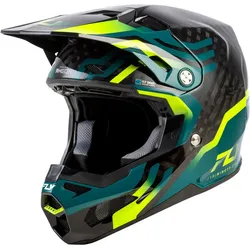 Fly Racing Formula S Carbon Byte, Motocrosshelm - Carbon/Grau/Schwarz/Silber - S