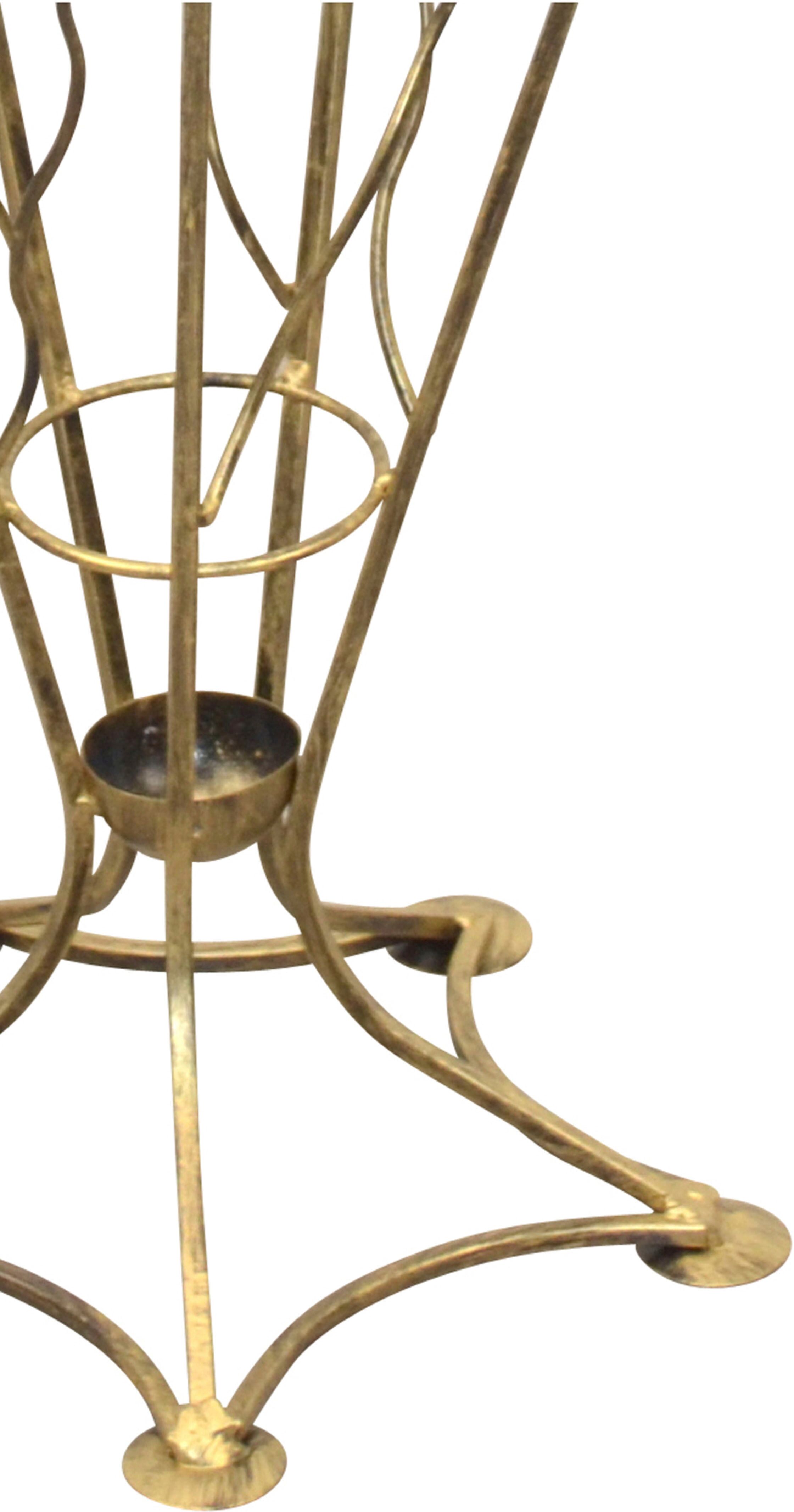 Schirmständer, gold (goldfarben), B:33cm H:91cm T:33cm, Metall, HOFMANN LIVING AND MORE, Regenschirmständer, Schirmständer goldfarben Einheitsgröße
