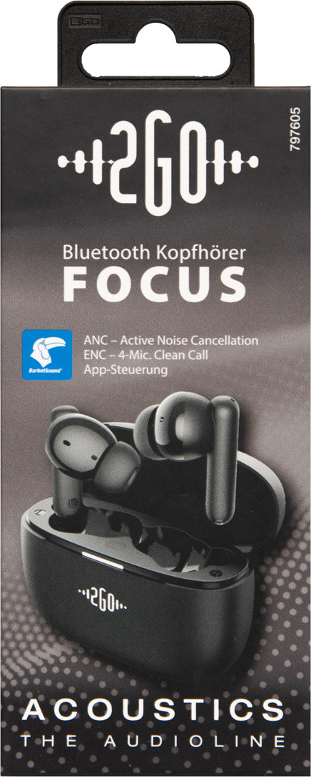 2GO 797605 Bluetooth Headset Acoustic Focus True Wireless Stereo