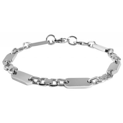Edelstahlarmband ADELIA´S "Unisex Armband aus Edelstahl" Gr. 19, silber, Armbänder, Herren, 19, Edelstahl, Edelstahlarmband