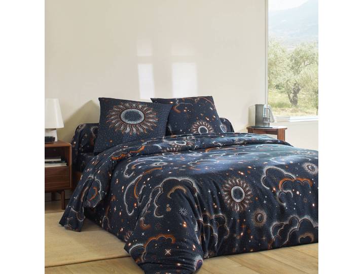 Linge de lit Helios en coton imprimé - Blancheporte