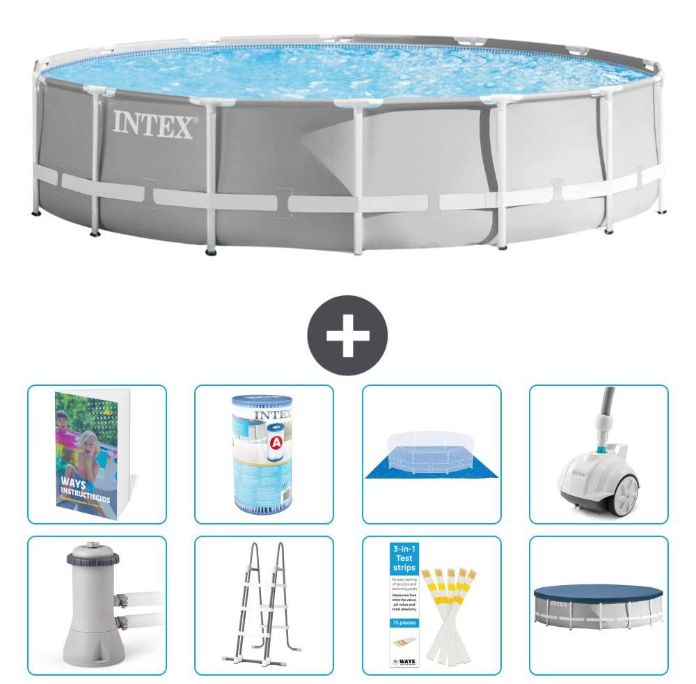 Prism Frame Pool Rund - 427x107 cm - 7-teilig S549