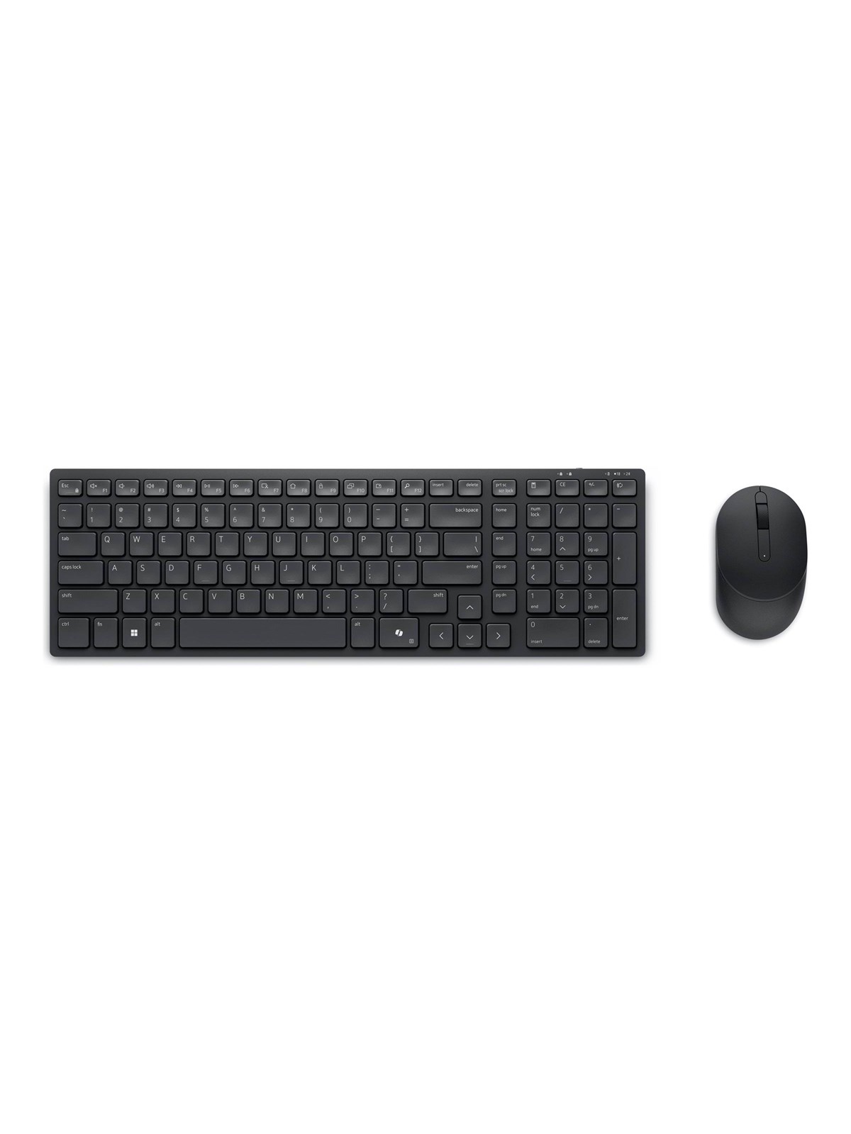 Dell Silent Keyboard and Mouse KM555 - keyboard and mouse set - AZERTY - French - black Input Device - Tastatur & Maus Set - Französisch - Schwarz