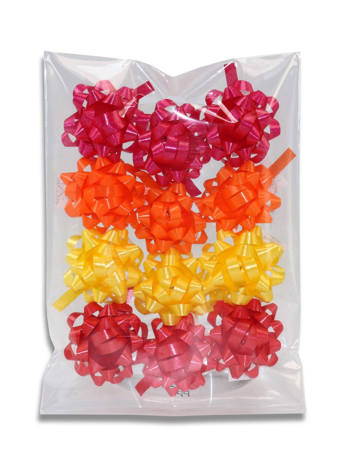 PRÄSENT Geschenk-Schleifen 10 mm x 0.95 m rot/gelb/orange/pink 78712-001