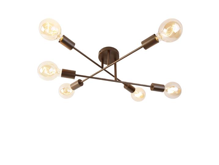 Plafonnier intelligent bronze foncé 6 lumières avec 6 Wifi G95 -