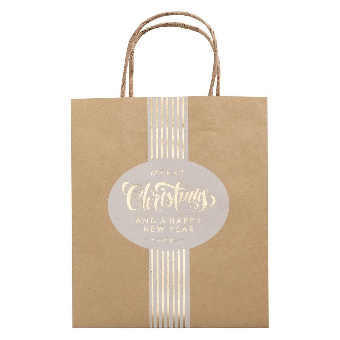 Folia Papiertten "Weihnachten", Kraftpapier, klein (3x) (21223/3)
