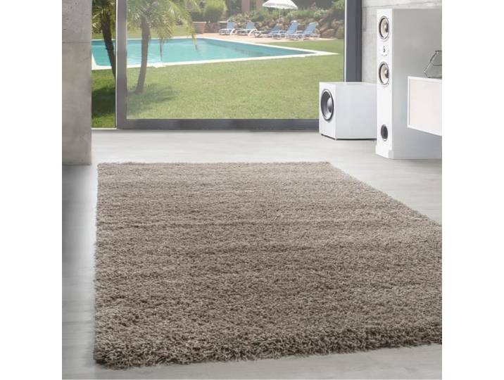 Tapis Shaggy Uni - Marque - Couleur beige - 300x400 cm