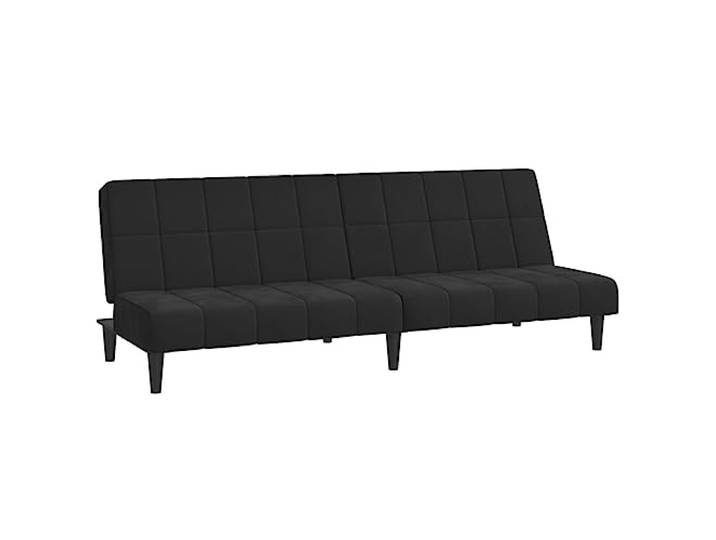 vidaXL Schlafsofa 2-Sitzer Schwarz Samt
