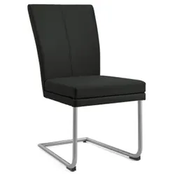 Niehoff Colorado Schwingstuhl, Rundstahl Edelstahl, Leder Napoli schwarz