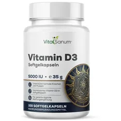 VitaSanum® - Vitamin D3 5000 IE – 1 Kapsel Tagesportion