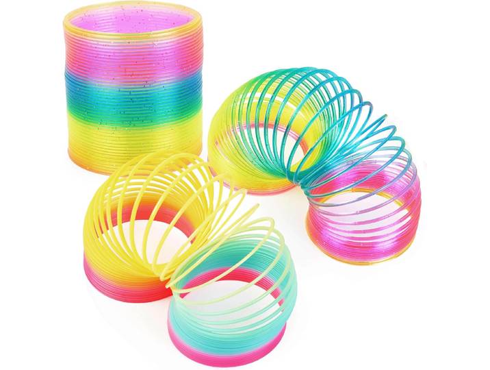Springfeder Rainbow Spirals Slinky Toy 3 Stück