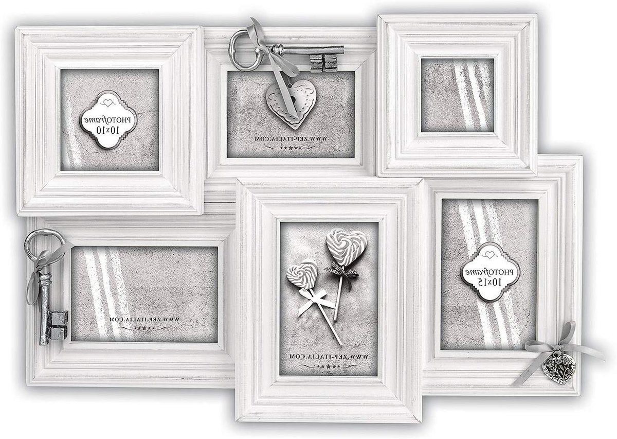 Houten Fotolijst Multi Diafragma Wit - B/D/H: 52 x 37 cm