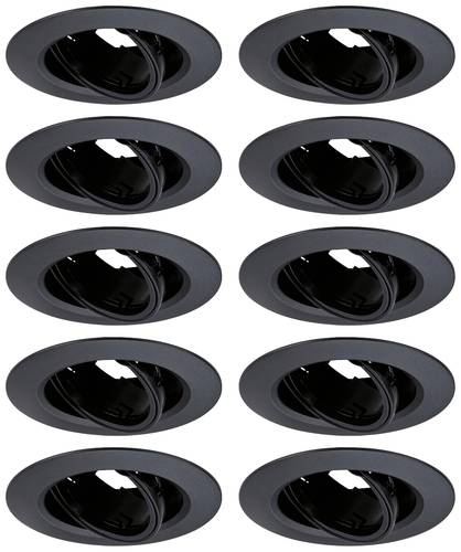 Paulmann 92117 Einbauleuchte 10er Set GU10 Schwarz