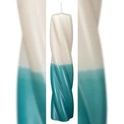 Wiedemann Kerzen Kerzen Elegant Twist Seegrün-Creme 200 x Ø 40 mm, 1 Stück