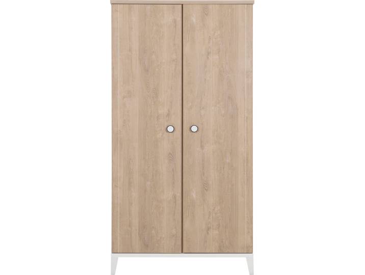 Kleiderschrank GALIPETTE MARCEL , weiss (eiche blond, weiß), B:102cm H:195cm T:58cm, Holzwerkstoff, Schränke, Kleiderschrank, Inneneinteilung : 1/2 Hänge, 1/2 Tablare