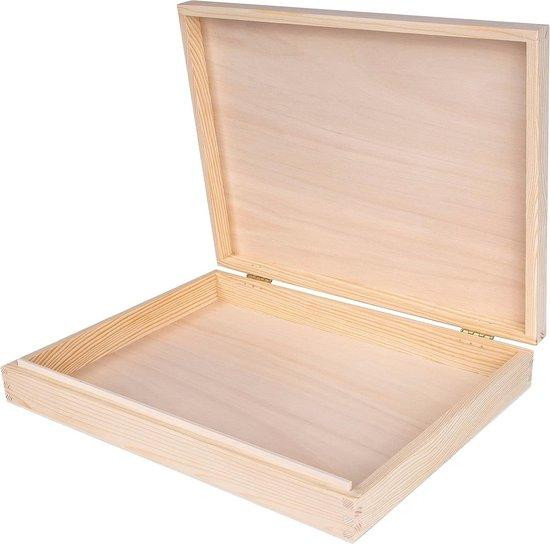 OEM Houten documentenbox A4, Bruin, B: 33,2 cm, D: 25 cm, H: 4 cm