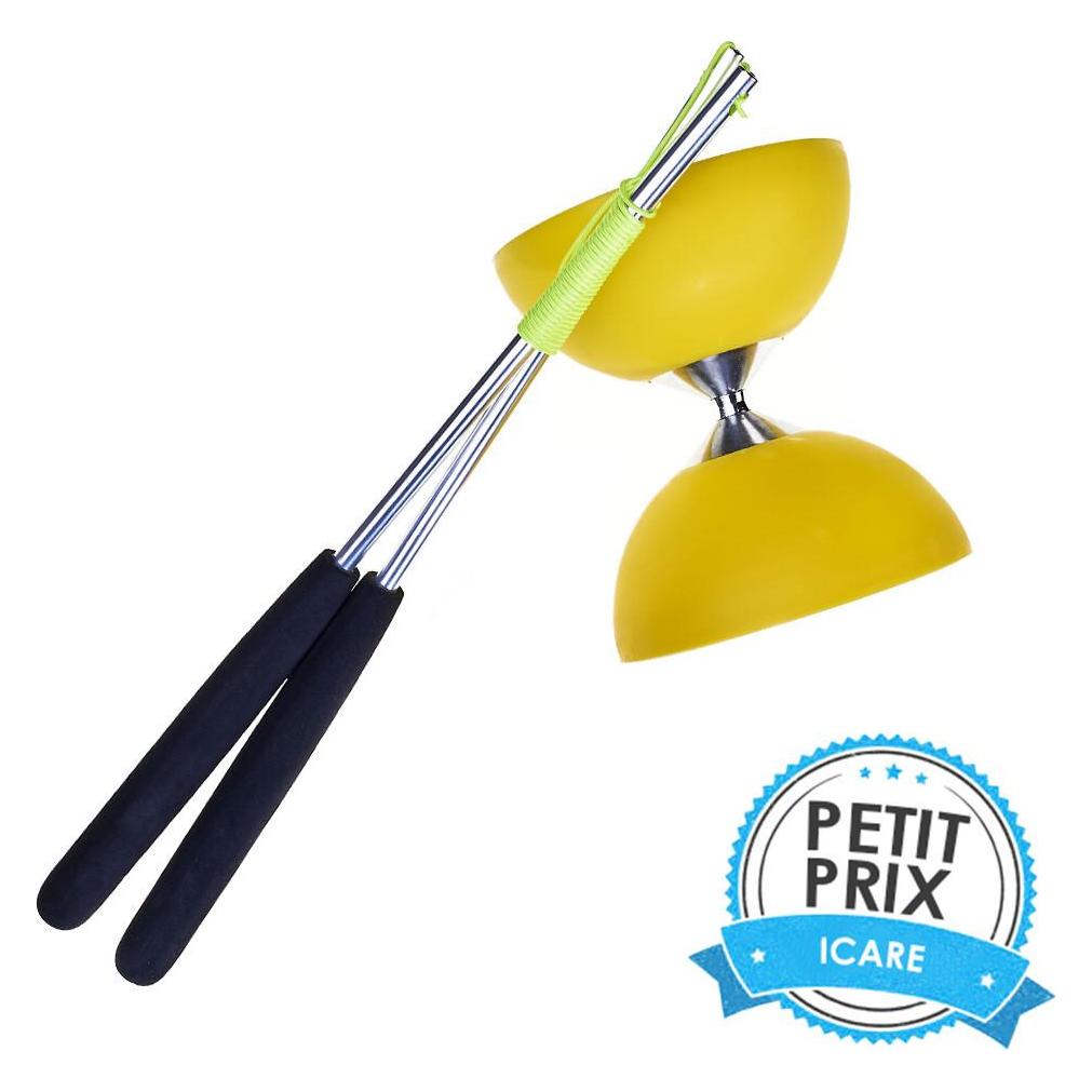 Eureka! Rubber Diabolo met Aluminium Stokken - Donkergroen (JADIABS_GVert fonce)