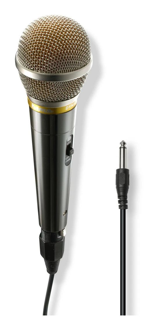 Hama 046006 Vocal Pro kabelgebunden Dynamisches Mikrofon 6,35 mm Klinke (Silber) 00046006