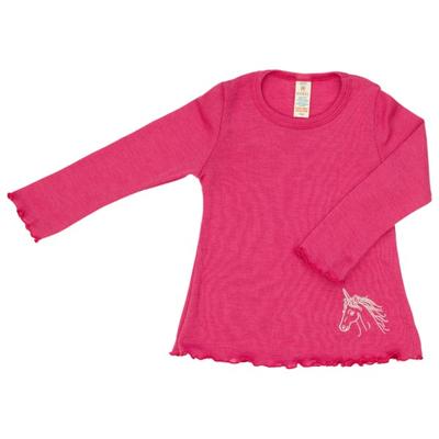 Engel - Kinder-Schlafanzugoberteil - Merinounterwäsche Gr 92 rosa