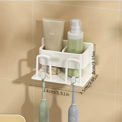 Uplift Treasures Wall Mounted Aluminum Toothbrush And Cup Holder white 2