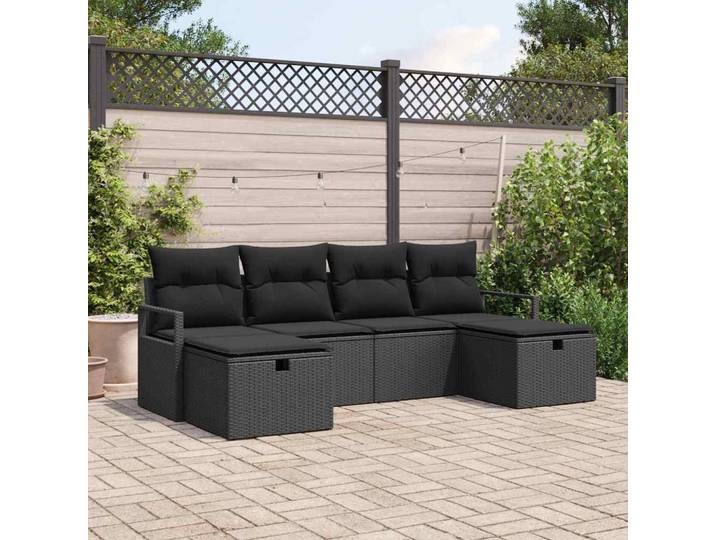 vidaXL Sofa Set 5 stk. Poly-Rattan