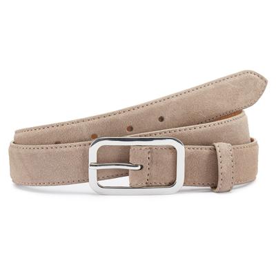 Hüftgürtel LASCANA "Ledergürtel, Anzuggürtel, Hosengürtel, Jeansgürtel, Gürtel", Damen, Gr. 105, blau (taupe), Rindsleder, unifarben, Basic, Gürtel Hüftgürtel, NEU aus hochwertigem Leder mit eleganter Schnalle