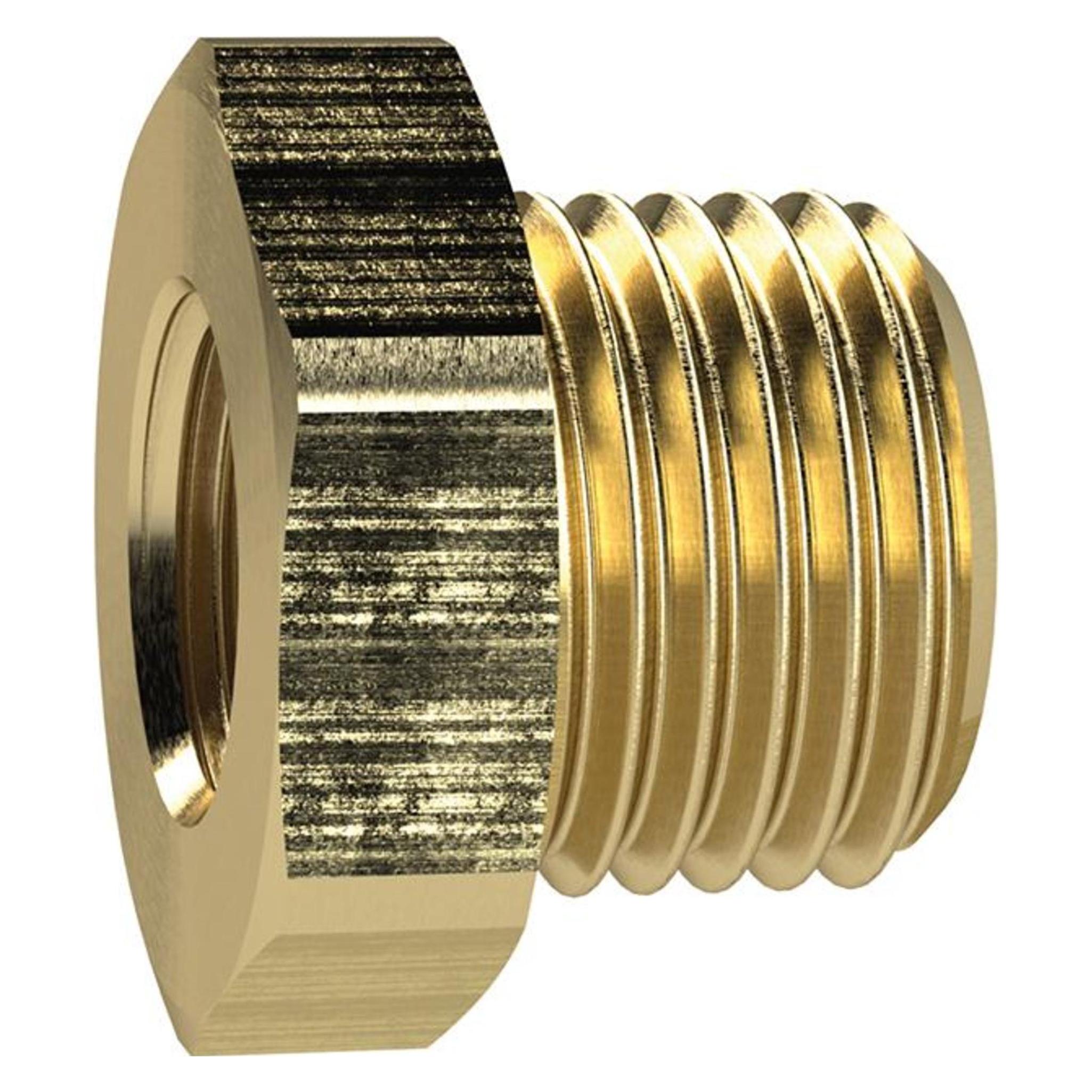 Riegler MS251K1418 Reduziernippel kurz, Messing CW614N, SW 17, G 1/4" x G 1/8" (4047322486835)