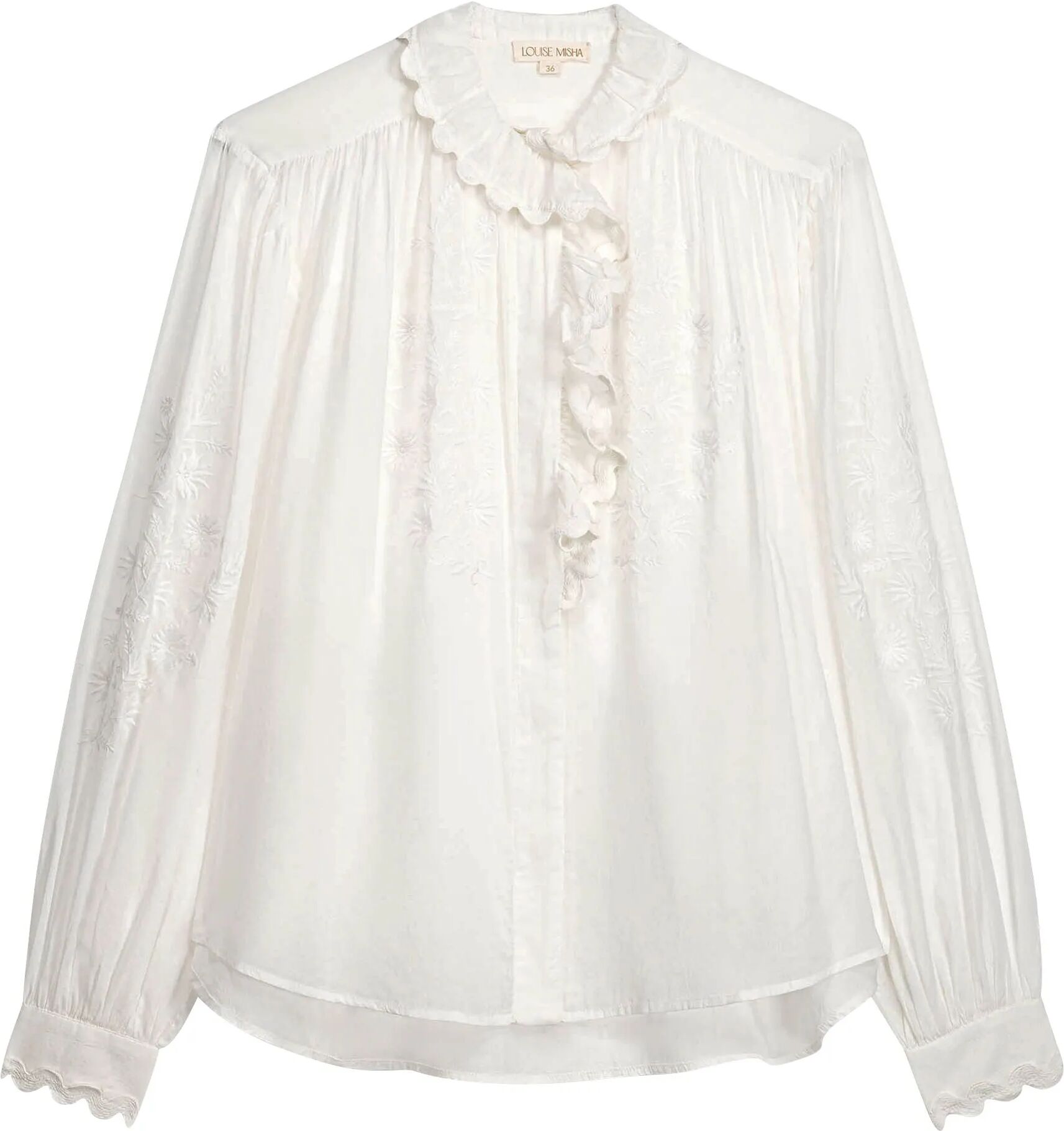 Louise Misha Blouse Cora Coton Bio Blanc 38