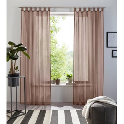 Gardine OTTO HOME "XANA mit Schlaufen, transparent, einfarbig, Topseller" Gr. 3, grau (taupe), B:145cm H:225cm, Voile, Polyester, Gardinen, Gardine, Bestseller, einfarbig, 1 Schal, pflegeleicht, preiswert
