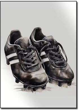Inspired Finds Personalized Football Player Poster Custom Name Soccer Wall Art Gift For Boys And Sports Fans shoe 7.87x11.81in