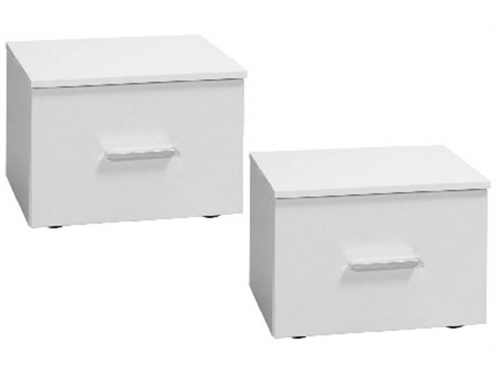 Masseno Nachttisch ELDRI Nachtschrank Beistelltisch für Schlafzimmer 46,5 x 35 x 41 cm Weiß