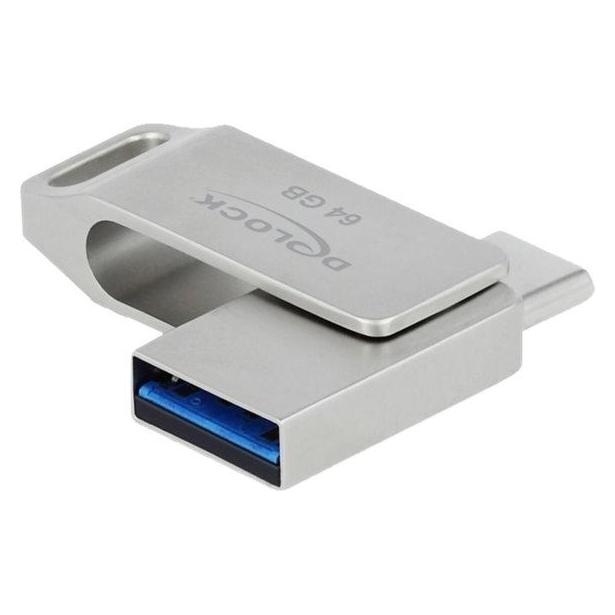 Delock USB Flash Laufwerk (64 GB, USB-A, USB-C) (54075)