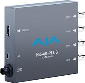 AJA Hi5-4K-Plus, Aktiver Videokonverter, Grau, 4096 x 2160, -, 480i, 576i, 720p, 1080i, 1080p, 2160p, BNC, HDMI