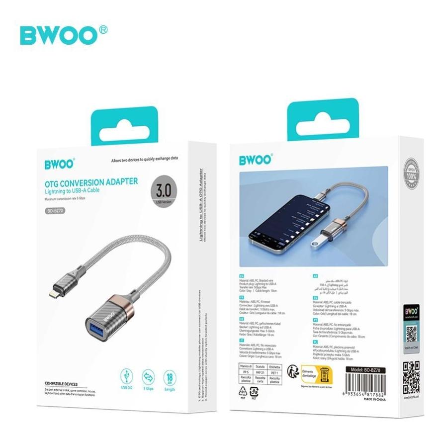 Bwoo Adapter Lightning to USB BZ70 (0.18 m) (66260122)