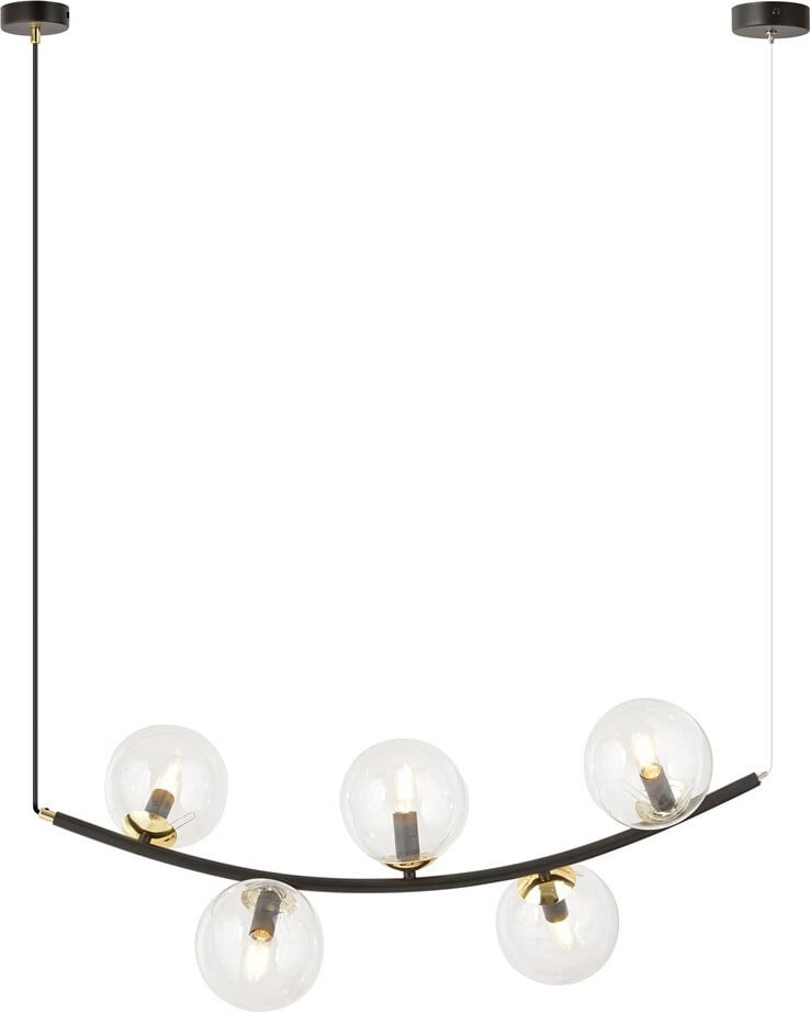 Emibig RITZ 5 BL TRANSPARENT Hanglamp Kroonluchter Model 1296/5