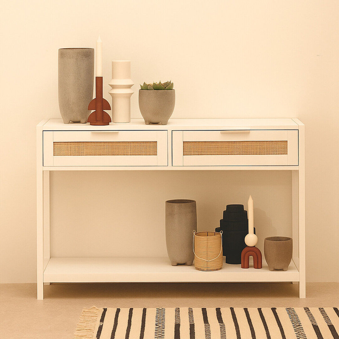 Bay Isle Home Achaius 116cm Console Table White 76cm H X 116cm W X 38cm D