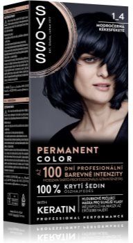Syoss Permanent Color cor para cabelo permanente tom 1_4 Blue Black 1 un.. Permanent Color