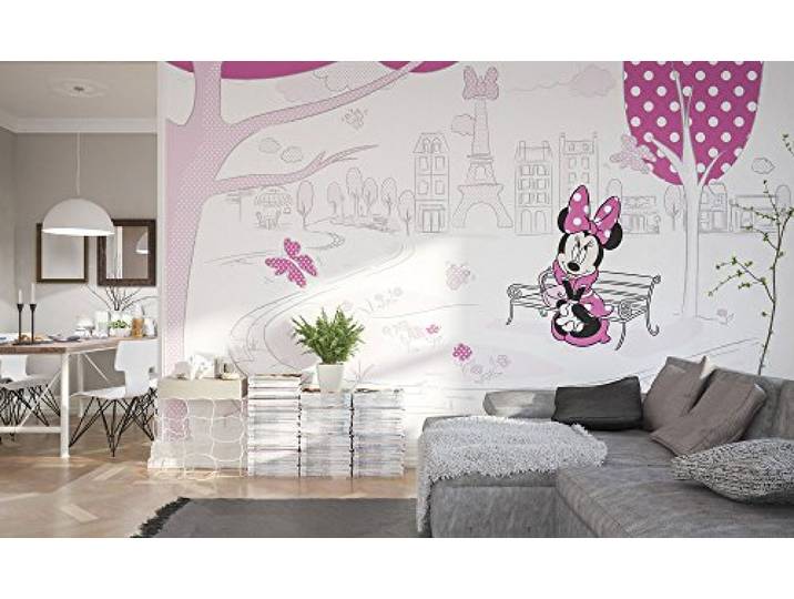 Komar Disney 023-DVD4 Papier peint photo non tissé\, motif Minnie Mouse\, 400 x 250 cm\, pour chambre d'enfant\, motif Minnie Mouse