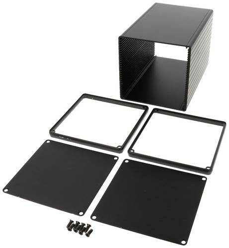 Hammond Electronics 1455NS1601BK Universal-Gehäuse 160 x 103 x 103 Aluminium extrudiert Schwarz 1St.