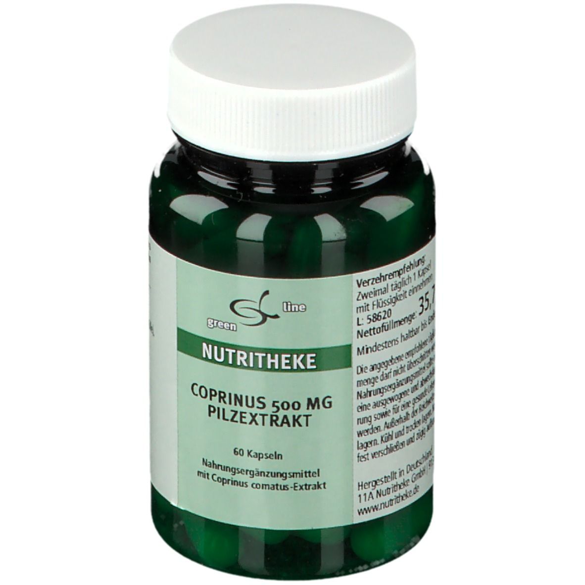 Coprinus 500 mg Pilz Extrakt Kapseln 60 St